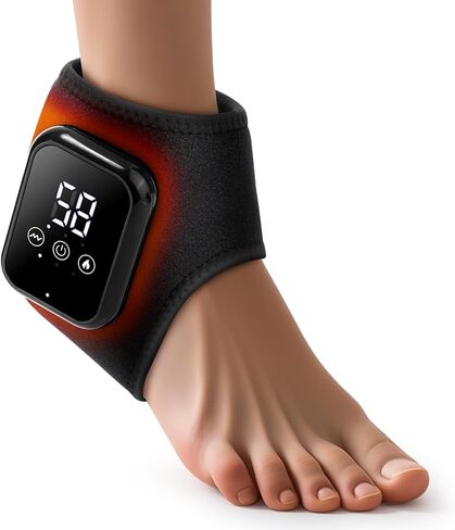 2PCS Foot Massager for Neuropathy, 3-in-1 Cordless Foot and Ankle Massager for Heel, Arch & Ankle Relief, 2000mAh Rechargeable, Black in Saudi Arabia