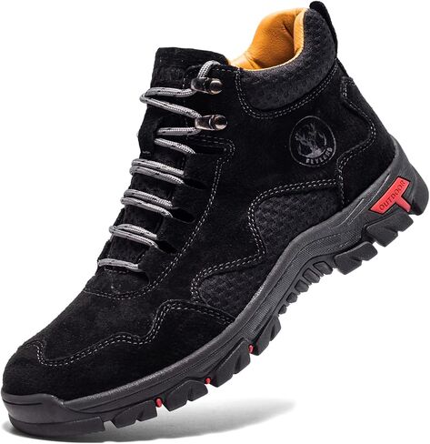 FLYLAND Men's Chukka Boots Casual Leather Shoes Ankle Shoes Non Slip Breathable Comfortable Mid Top for Outdoor Driving Walking in Saudi Arabia