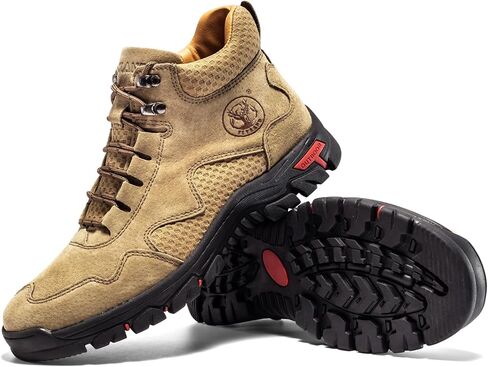 FLYLAND Men's Chukka Boots Casual Leather Shoes Ankle Shoes Non Slip Breathable Comfortable Mid Top for Outdoor Driving Walking in Saudi Arabia