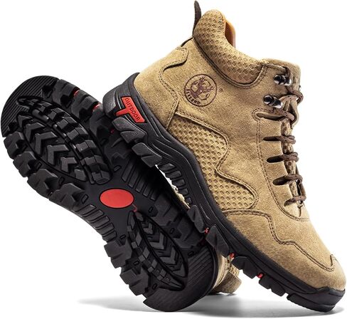 FLYLAND Men's Chukka Boots Casual Leather Shoes Ankle Shoes Non Slip Breathable Comfortable Mid Top for Outdoor Driving Walking in Saudi Arabia