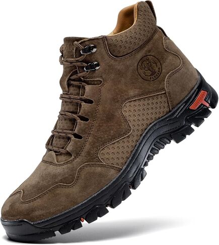 FLYLAND Men's Chukka Boots Casual Leather Shoes Ankle Shoes Non Slip Breathable Comfortable Mid Top for Outdoor Driving Walking in Saudi Arabia