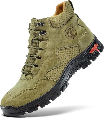 FLYLAND Men's Chukka Boots Casual Leather Shoes Ankle Shoes Non Slip Breathable Comfortable Mid Top for Outdoor Driving Walking in Saudi Arabia