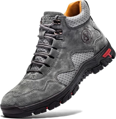 FLYLAND Men's Chukka Boots Casual Leather Shoes Ankle Shoes Non Slip Breathable Comfortable Mid Top for Outdoor Driving Walking in Saudi Arabia