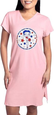 قميص نوم CafePress Betty Boop Vote Boop للسيدات، قميص بيجامة طويل ناعم، بيجامة/بيجامة قطنية in Kuwait