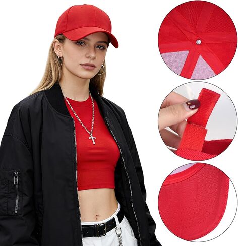 baotongle 6pcs Baseball Cap Adjustable Size Plain for Men Women Blank hat for Running Workouts and Outdoor Activities Multi in Kuwait