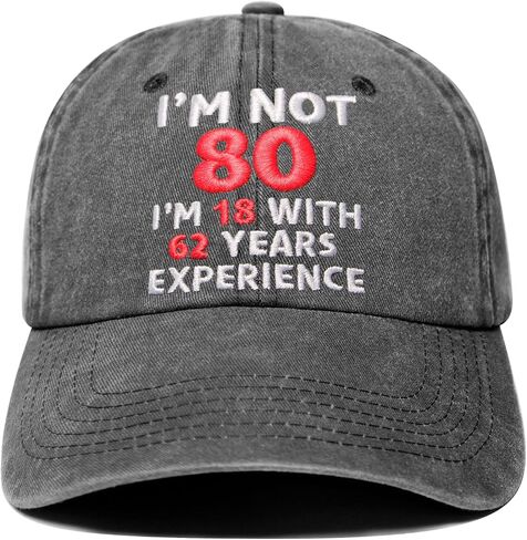 80th Birthday Gifts for Men Women, 80 Year Old Birthdays Hat for Dad Mom Grandpa Grandma - 80th Birthday Decoration in Saudi Arabia