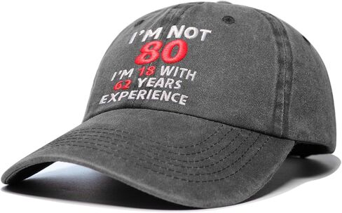 80th Birthday Gifts for Men Women, 80 Year Old Birthdays Hat for Dad Mom Grandpa Grandma - 80th Birthday Decoration in Saudi Arabia