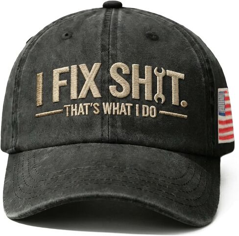 Funny Mechanic Hat for Men, I Fix That's What I Do Trucker Hat, Adjustable Handyman Baseball Cap, Mechanic Gifts for Dads. in Kuwait