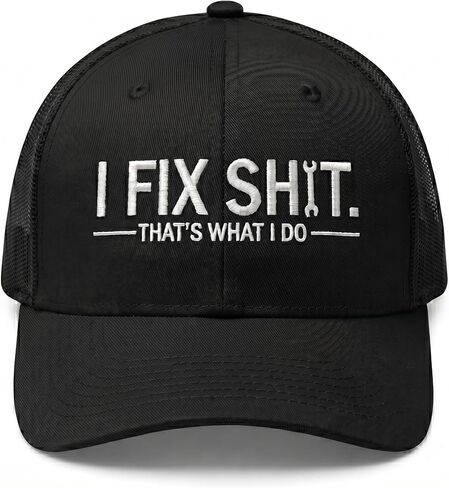 Funny Mechanic Hat for Men, I Fix That's What I Do Trucker Hat, Adjustable Handyman Baseball Cap, Mechanic Gifts for Dads. in Kuwait