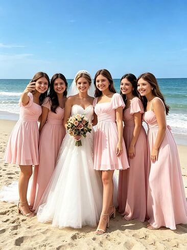 Short Junior Bridesmaid Dresses Square Neck Chiffon Flower Girl Dress Empire Flutter Sleeve Homecoming Gowns for Teens in Saudi Arabia