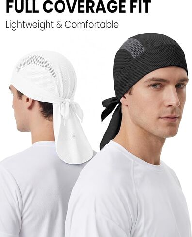 GXCROR Cooling Skull Cap Durag Bandana, Sweat Wicking Head Wrap for Cycling Running Motorcycle, Breathable Doo Rag in Saudi Arabia