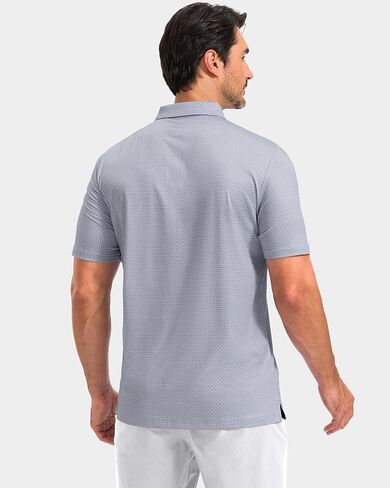 Obla Mens Golf Shirt Short Sleeve Dry Fit Moisture Wicking Performance Athletic Casual Print Collared Polo Shirts for Men in Saudi Arabia