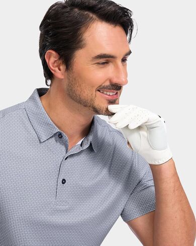 Obla Mens Golf Shirt Short Sleeve Dry Fit Moisture Wicking Performance Athletic Casual Print Collared Polo Shirts for Men in Saudi Arabia