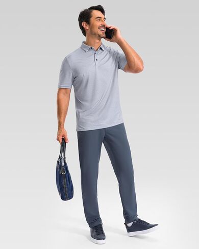 Obla Mens Golf Shirt Short Sleeve Dry Fit Moisture Wicking Performance Athletic Casual Print Collared Polo Shirts for Men in Saudi Arabia