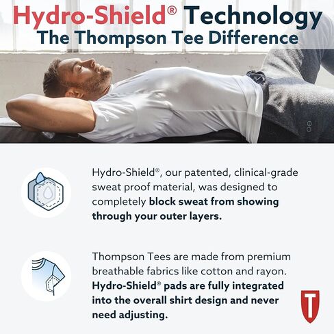Men's Sweatproof Undershirt | Cotton Crew Neck | Original Fit | with Sweat Pads | White, Black | 4-PK Bundle | Large in Kuwait
