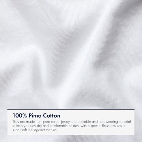 Charles Tyrwhitt Undershirt for Men – 2 Pack of White Men's Cotton Undershirts – Soft Pima Crew Neck Mens Cotton T-Shirts in Saudi Arabia
