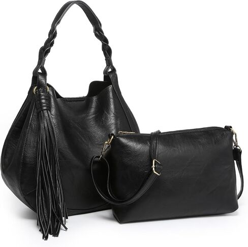 حقائب Eloise Round Hobo للنساء، محفظة كتف وحقيبة يد من الجلد النباتي مع حقيبة كروس داخلية in Kuwait
