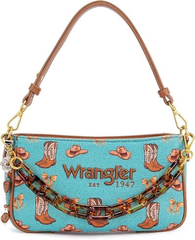حقيبة كتف Wrangler Rodeo Icons مصمم Y2K Clutch Purse حقيبة يد هوبو غربية مع حزام سلسلة in Saudi Arabia