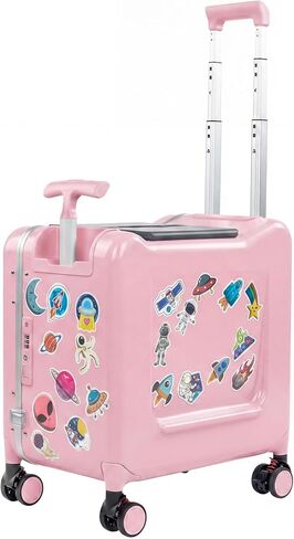 20" Ride-On Suitcase for Kids Lightweight Carry-On Luggage with Detachable Seat&Dual Telescoping Handles&360°Silent Spinner Wheels & TSA Lock in Saudi Arabia