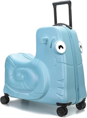 Kids Ride-on Luggage with Spinner Wheels Suitcase, Kid's Ride-On Suitcase Help Your Child Relax, Carry On Trolley Luggage with Password Lock (Pink, 22 inches) in Saudi Arabia