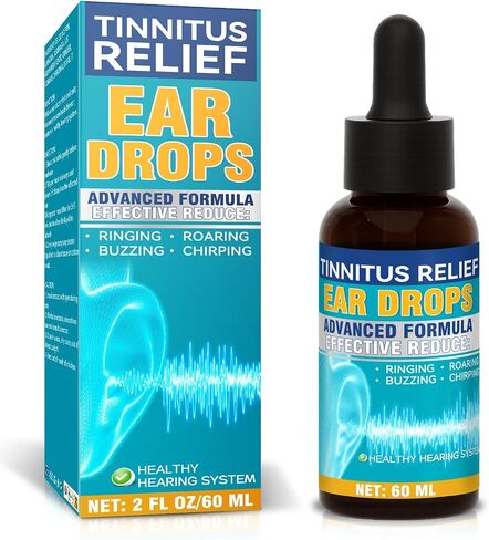 Tinnitus Relief for Ringing Ears, Best Tinnitus Relief Drop, Tinnitus Ear Drops to Reduce Ear Noise and Improve Hearing for Men and Women, 60ml in Saudi Arabia