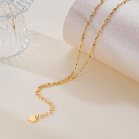 Gold Bracelets for Women 14K Gold Bracelets for Women Beaded Bracelet Two-Strand Structure Trendy Layered Bracelet for Womens in Saudi Arabia