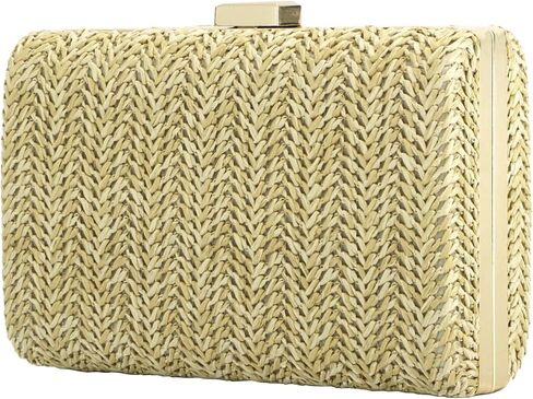 Summer Straw Clutch Purses for Women, Raffia Woven Crossbody Handbags, Evening Bag for Party Wedding in Kuwait
