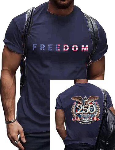 Men Shirts 2026 USA 250th Anniversary Commemorative T-Shirt Semiquincentennial Freedom Graphic Tee in Saudi Arabia