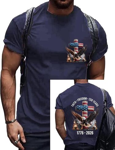 Men Shirts 2026 USA 250th Anniversary Commemorative T-Shirt Semiquincentennial Freedom Graphic Tee in Saudi Arabia
