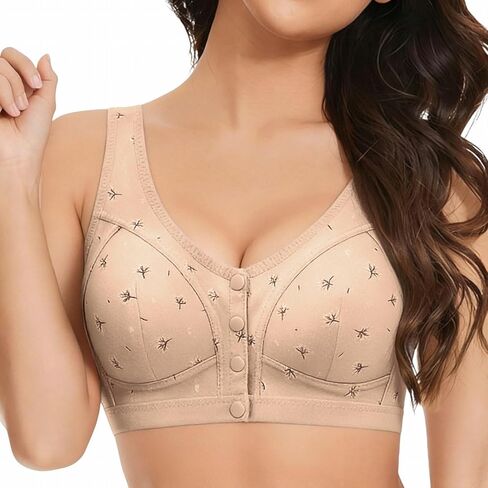 Bras for Older Women Front Closure Seamless Wireless Full Coverage Comfortable No Underwire Plus Size Cute Bra 2026 in Kuwait
