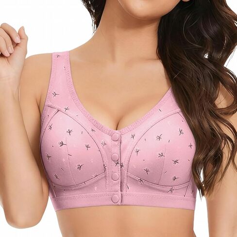 Bras for Older Women Front Closure Seamless Wireless Full Coverage Comfortable No Underwire Plus Size Cute Bra 2026 in Kuwait