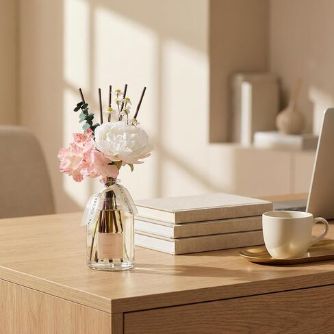 COCORRÍNA Reed Diffuser - Gardenia & Lily 8.5 Fl.oz Flower Reed Diffuser with Sticks, Bedroom Bathroom Shelf Decor (Floral Basket Collection) in Saudi Arabia