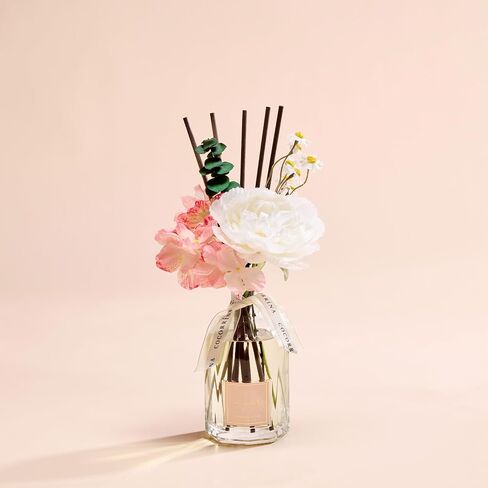 COCORRÍNA Reed Diffuser - Gardenia & Lily 8.5 Fl.oz Flower Reed Diffuser with Sticks, Bedroom Bathroom Shelf Decor (Floral Basket Collection) in Saudi Arabia