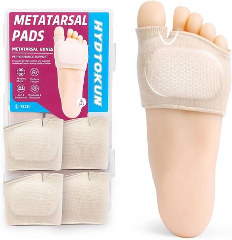 Metatarsal Pads for Women - 2X Thick Gel | Medical grade gel, honeycomb. Helps relieve metatarsalgia, morton's neuroma. Washable, reusable for walking, running, yoga. in Saudi Arabia