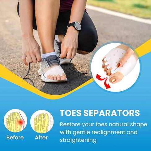 JUMPOW Toe Separators Metatarsal Pads - Gel Toe Spacers Ball of Foot Cushions, Relief Bunion Pain, Metatarsalgia, Mortons Neuroma, Comfort for Man & Woman in Saudi Arabia