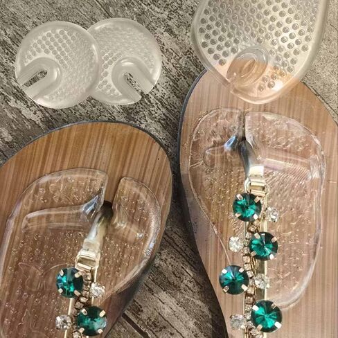 Gel Pads for Thong Sandals Thong Cushions 5 Pairs Between Toe Cushions, Soft Reusable Forefoot Pad No Slip Silicone Shoe Inserts Pad Self Adhesive Ball of Foot Grip Pads in Saudi Arabia