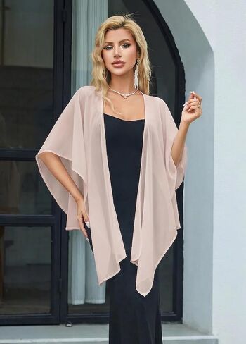 Avidlove Shawl and Wraps Shrug for Evening Dresses Sheer Chiffon Cape Women Elegant Silky Wraps Wedding Scarf Cover Up in Kuwait