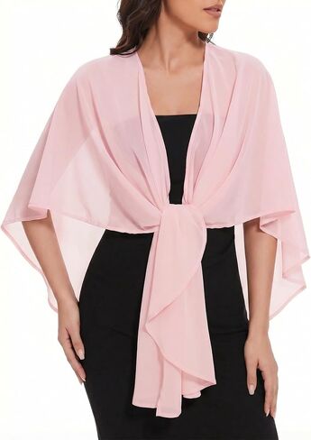 Avidlove Shawl and Wraps Shrug for Evening Dresses Sheer Chiffon Cape Women Elegant Silky Wraps Wedding Scarf Cover Up in Kuwait