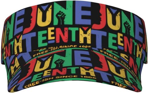 لطيف Juneteenth القبعات Juneteenth يوم الاستقلال الرياضة الشمس قبعات لا تغطي الرأس بالكامل قابل للتعديل فارغة أعلى قناع قبعة للنساء الرجال in Kuwait