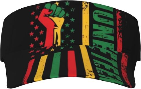 لطيف Juneteenth القبعات Juneteenth يوم الاستقلال الرياضة الشمس قبعات لا تغطي الرأس بالكامل قابل للتعديل فارغة أعلى قناع قبعة للنساء الرجال in Kuwait