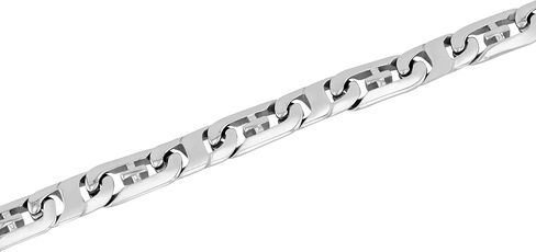 Men's 8.5" Stainless Steel Cross Cuban Link Bracelet - Modern Spirituality Meets Classic Style in Kuwait
