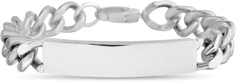 Nautica Curb Chain ID Bracelet for Men Stainless Steel 8 Inches in Saudi Arabia