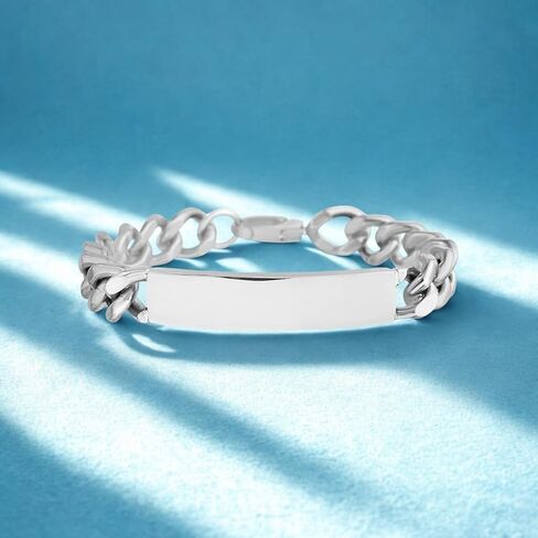 Nautica Curb Chain ID Bracelet for Men Stainless Steel 8 Inches in Saudi Arabia