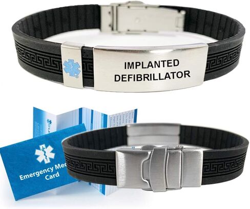 Implanted Defibrillator Medical Alert Bracelet for Men and Women in Saudi Arabia