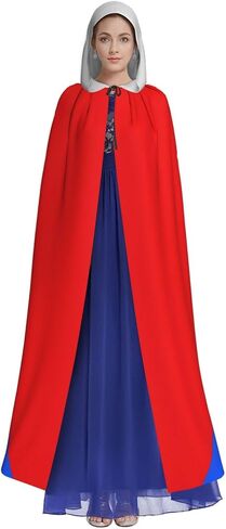Flag Hooded Cape Cloak for Men Women Halloween Robe Party Cosplay Costume Patriotic Decoration in Saudi Arabia