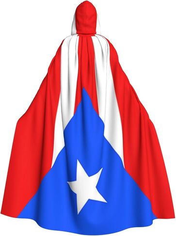 Flag Hooded Cape Cloak for Men Women Halloween Robe Party Cosplay Costume Patriotic Decoration in Saudi Arabia