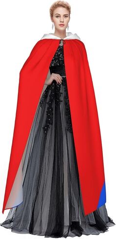 Flag Hooded Cape Cloak for Men Women Halloween Robe Party Cosplay Costume Patriotic Decoration in Saudi Arabia