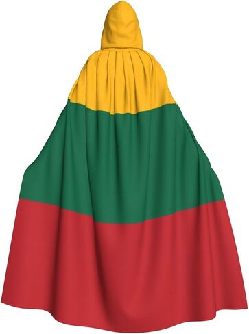 Flag Hooded Cape Cloak for Men Women Halloween Robe Party Cosplay Costume Patriotic Decoration in Saudi Arabia