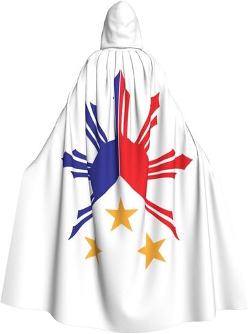 Flag Hooded Cape Cloak for Men Women Halloween Robe Party Cosplay Costume Patriotic Decoration in Saudi Arabia