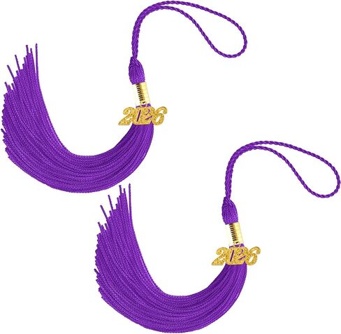 2026 Tassel Graduation, 2 Pcs Black Graduation Tassel 2026, Graduations Tassels with 2026 Year Gold Charms for Grad Cap Hat Accessories Ceremonies Memorial Graduations Party Decorations in Saudi Arabia